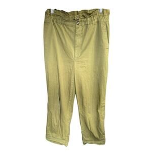 Madewell Women's Paperbag Tapered Pants Green MB251 Preppy Prep Fishermancore 10